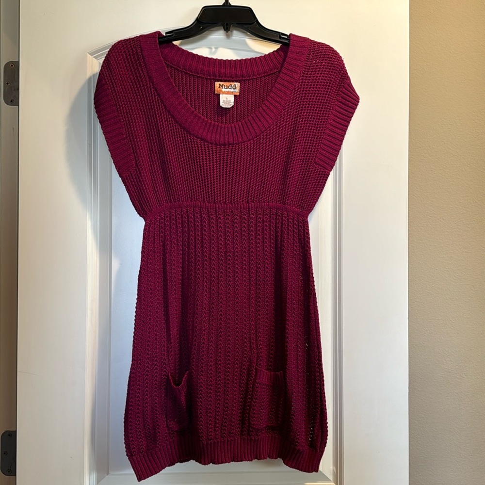 MUDD Short Sleeve Babydoll Sweater